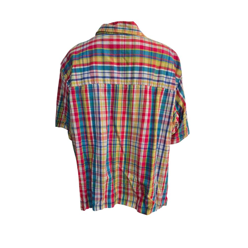 Erika multi color plaid button down 3X - Picture 4 of 5